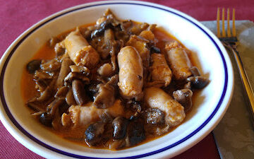funghi e salsiccia