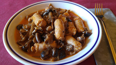 funghi e salsiccia